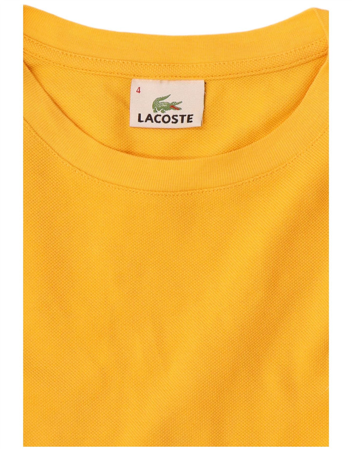 Lacoste Herren T-Shirt Top Größe 4 mittelgelbe Baumwolle