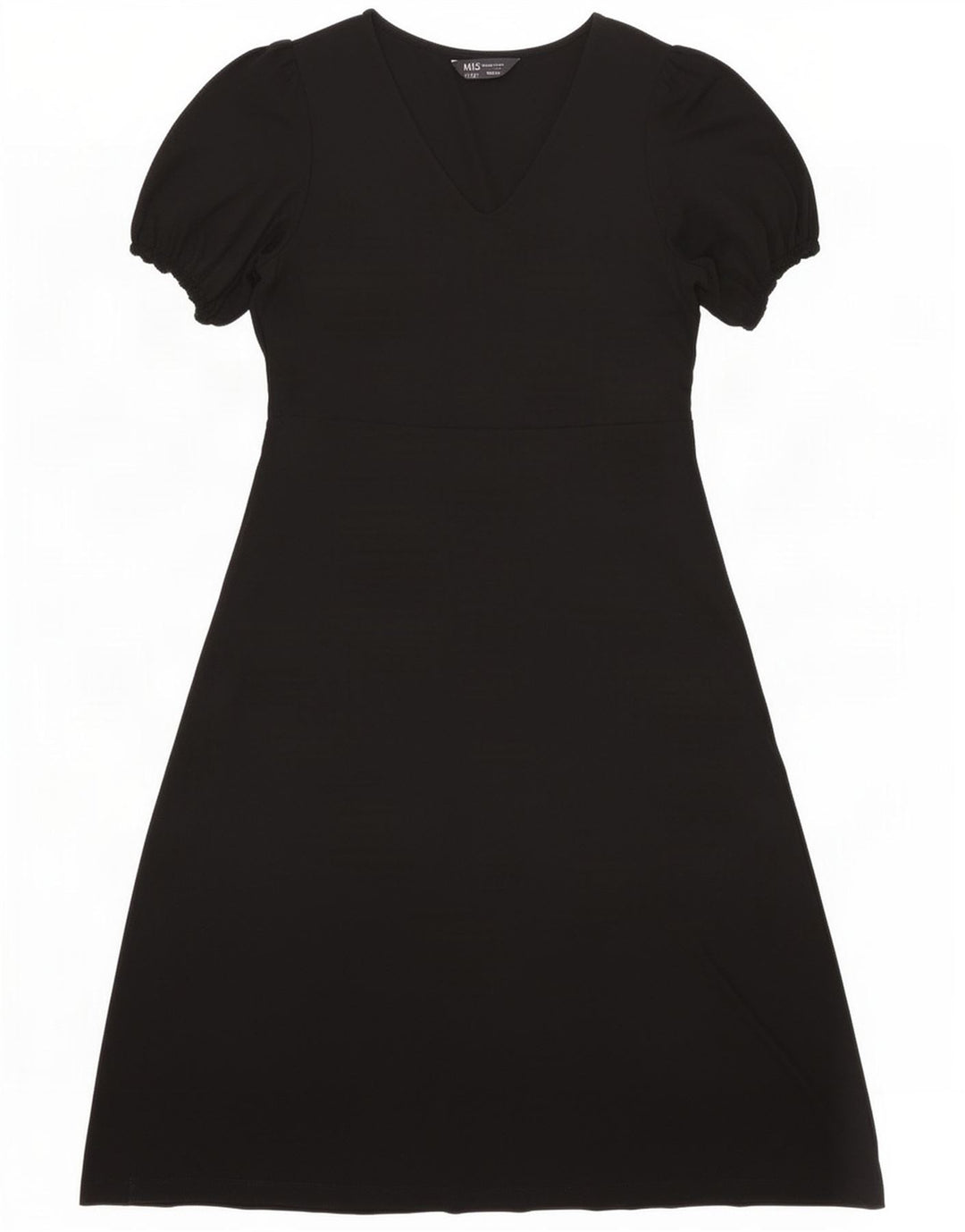 Marks & Spencer Damen A-Linien-Kleid UK 12 Mittelschwarze Viskose