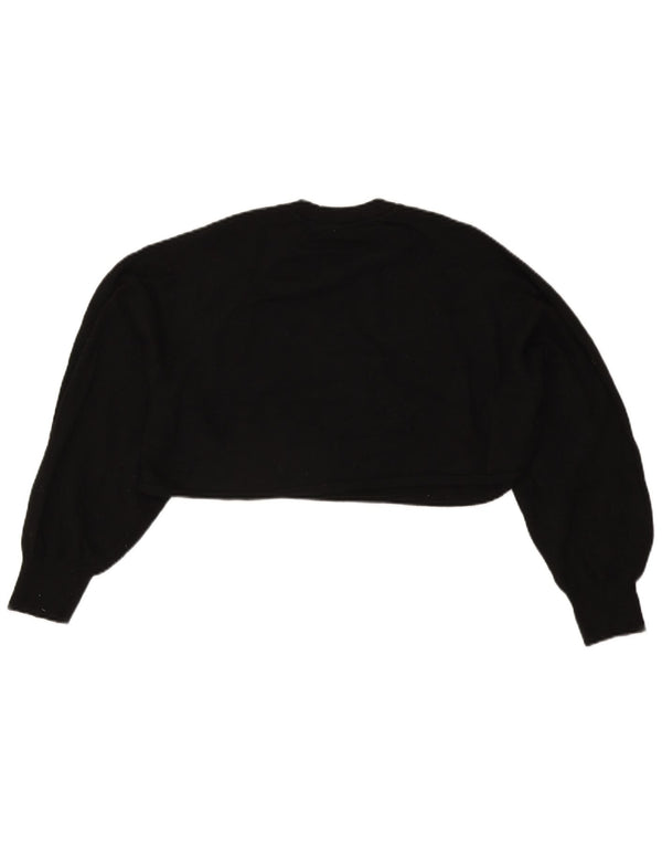 Zara Damen Crop-Oversize-Blusenoberteil UK 14 Medium Schwarz