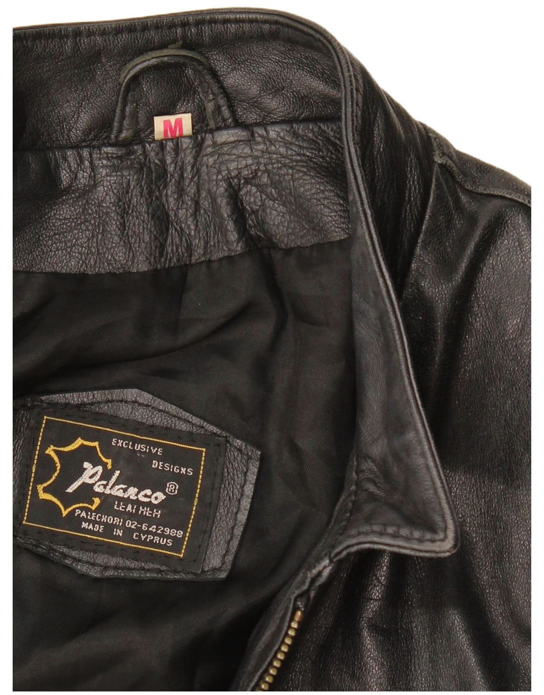 VINTAGE Damen Crop Lederjacke UK 14 Mittelschwarzes Leder