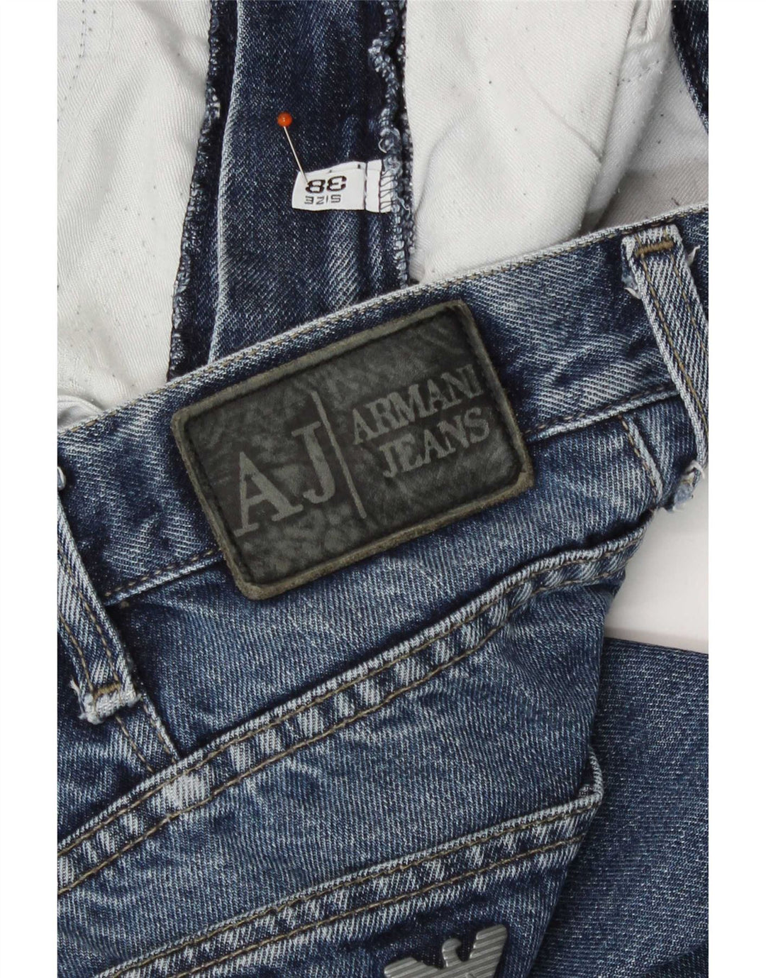 Armani Herren Straight Jeans W38 L31 Blau