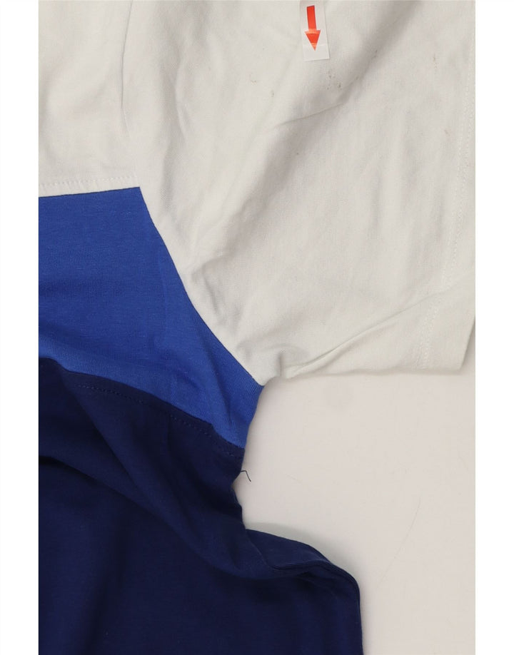Gas Herren T-Shirt Top Large Blau Colourblock Baumwolle