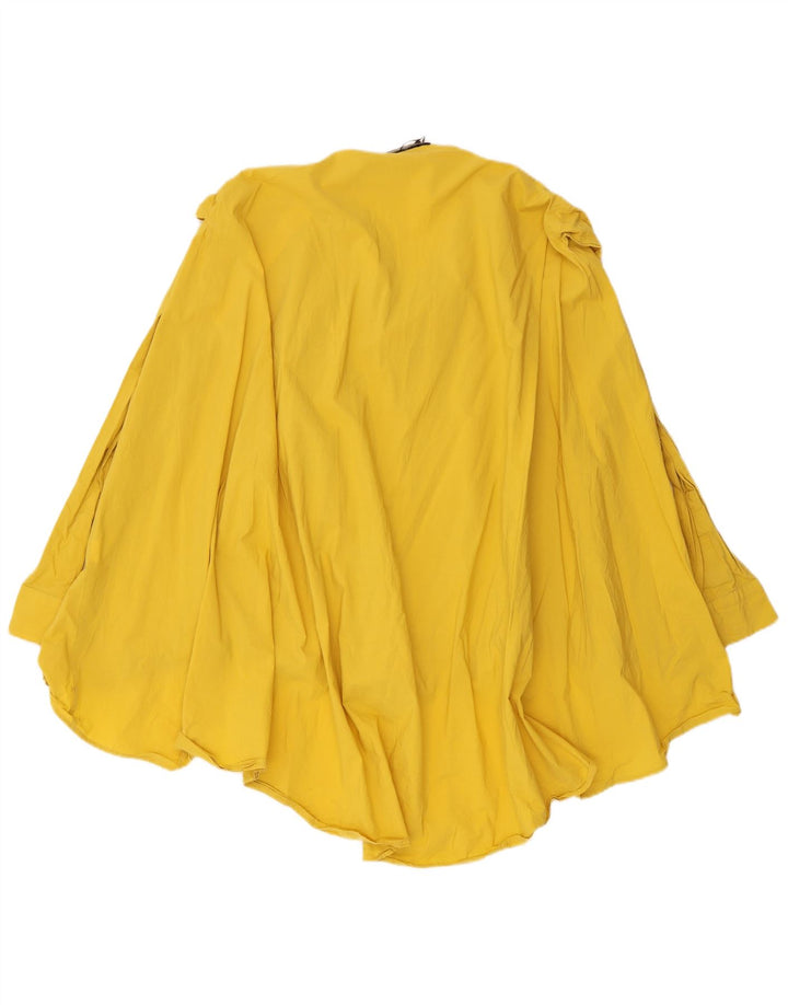 Langärmliges, übergroßes, asymmetrisches Damenkleid von Zara, Gr. 10, Größe S, Gelb