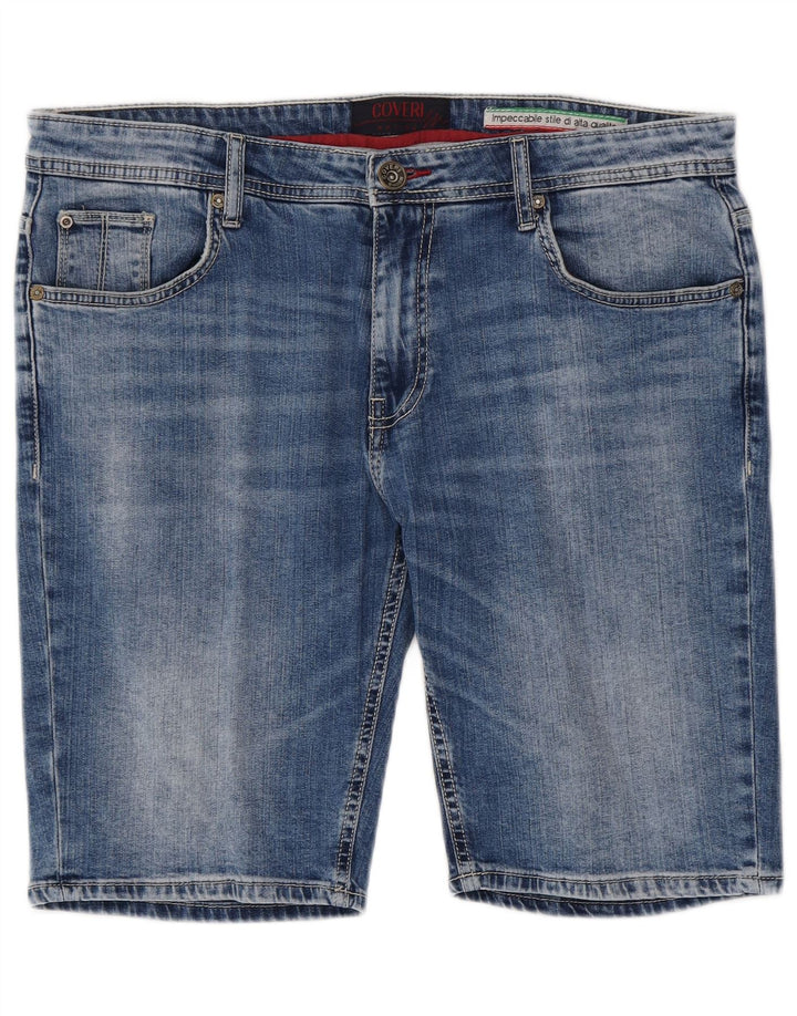 COVERI Herren Jeansshorts IT 52 XL W38 Blaue Baumwolle