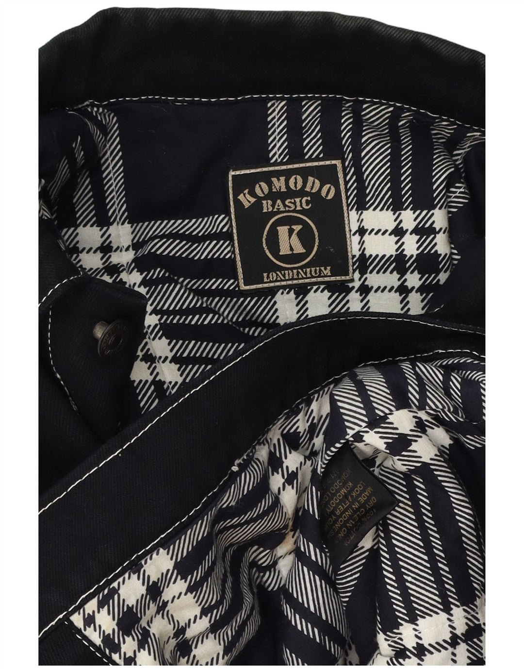 Komodo Herren Jeansjacke UK 40 Große marineblaue Baumwolle