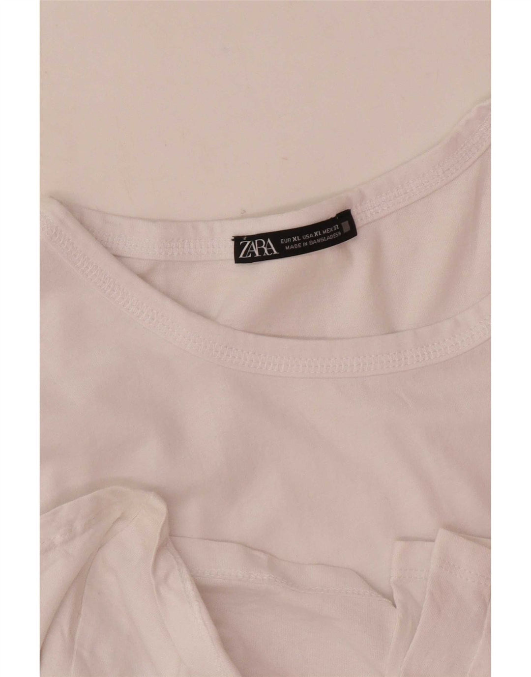 Zara Damen Top Langarm UK 18 XL Weiß