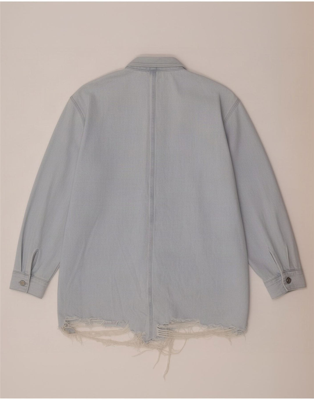 Zara Damen Übergroßes Jeanshemd UK 14 Mittelblau