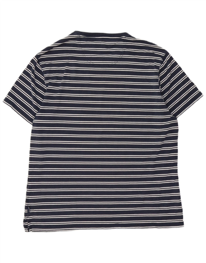Barbour Herren-T-Shirt-Oberteil, groß, marineblau, gestreift, Baumwolle