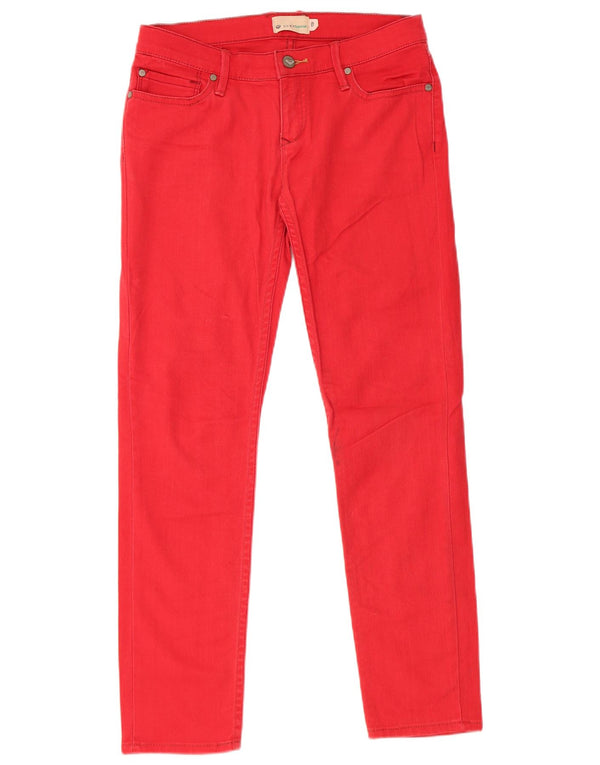 Roxy Damen Skinny Jeans US 8 Medium W28 L27 Rote Baumwolle