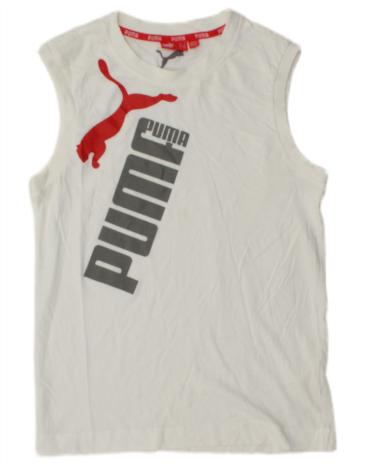 PUMA Herren Graphic Vest Top Small Weiß