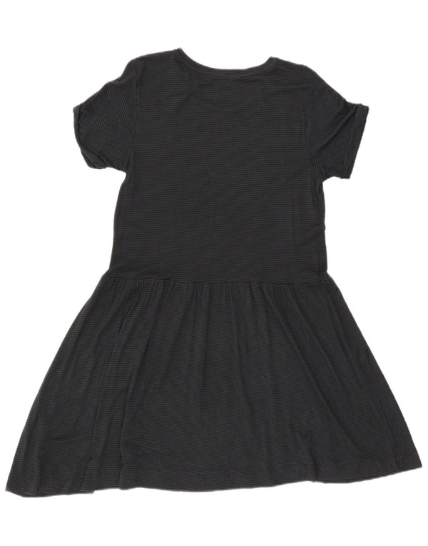 Zara Damen Trafaluc A-Linien-Kleid UK 12 Mittelgrauer Nadelstreifen