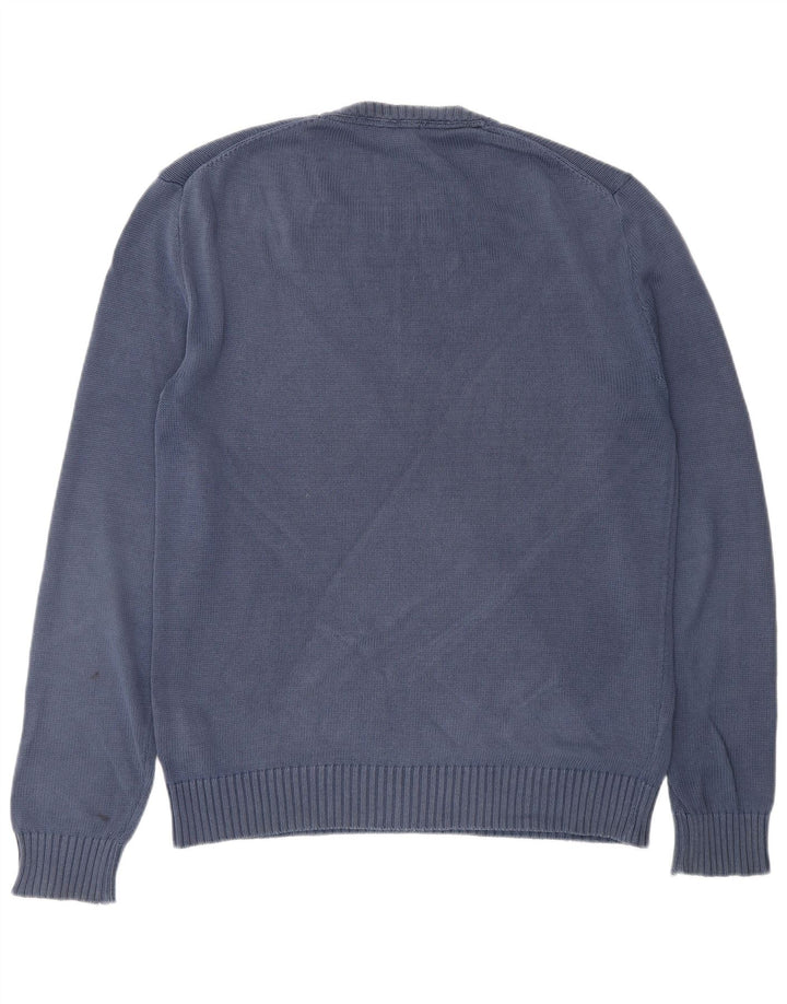 HACKETT Herren-Pullover mit Rundhalsausschnitt, mittelmarineblaue Baumwolle