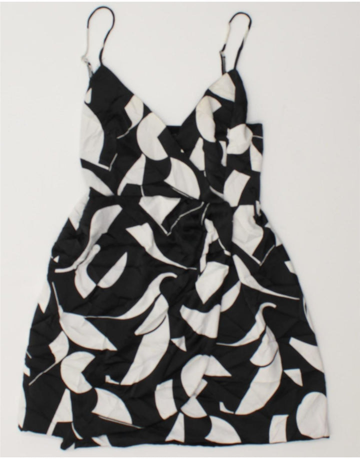 Zara Mini-Sommerkleid für Damen, Größe S, Schwarz, geometrisch