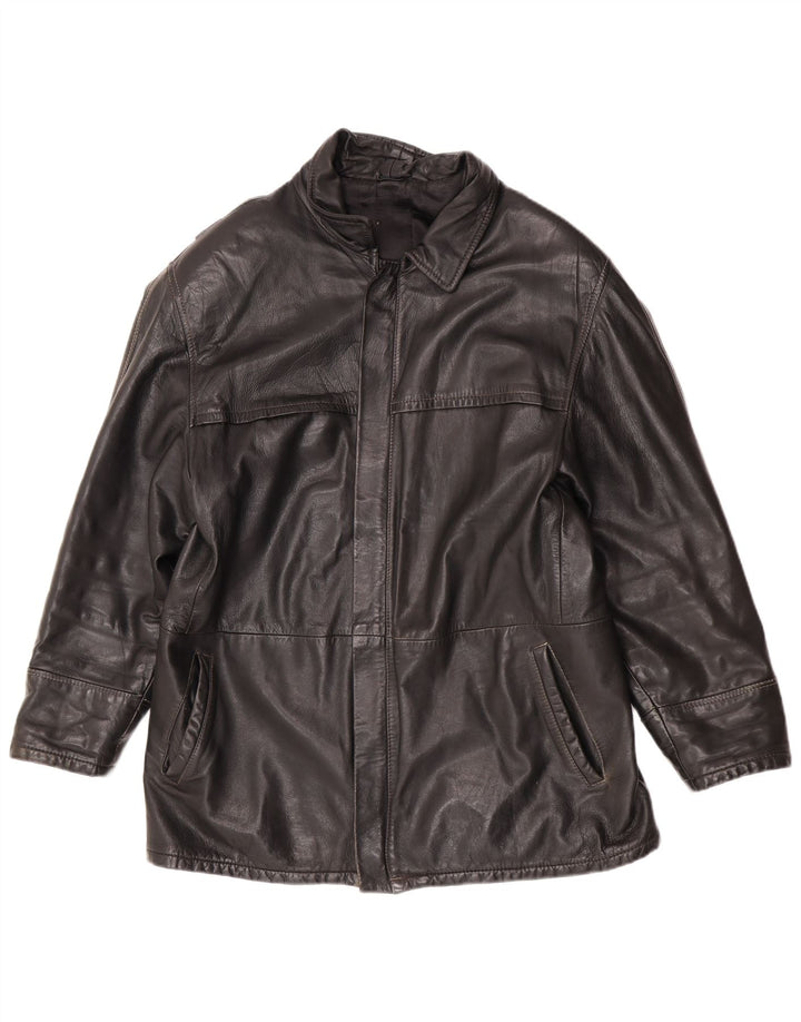 Vintage Herren Lederjacke UK 40 Large Schwarz