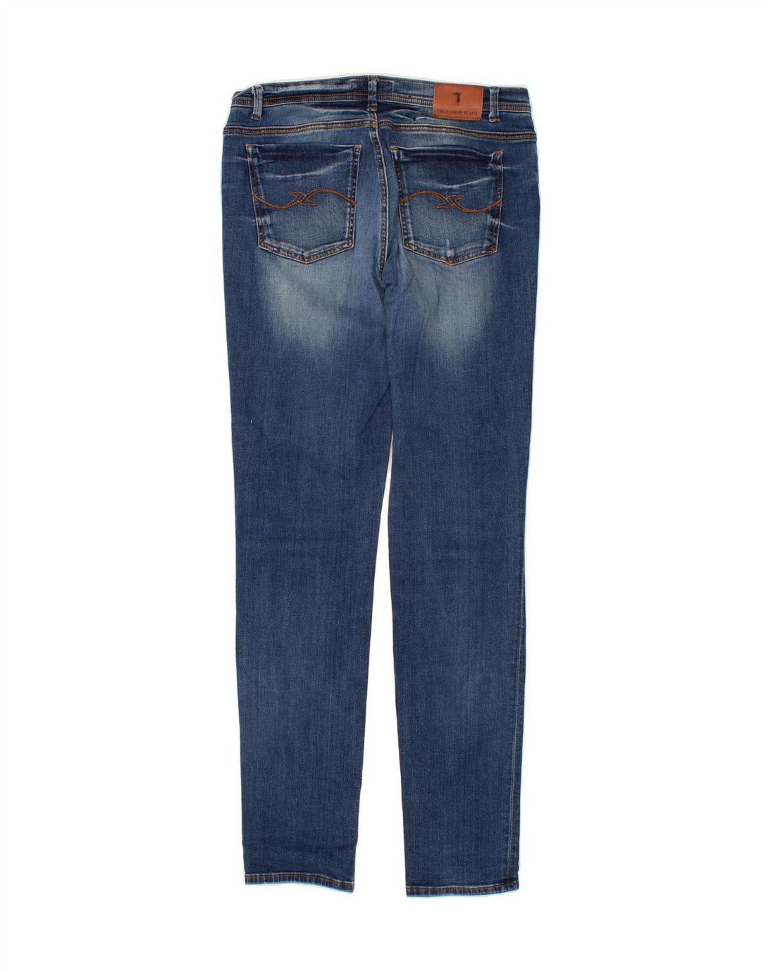 TRUSSARDI Womens Slim Jeans IT 46 Large W32 L34 Blue Cotton Vintage Trussardi and Second-Hand Trussardi from Messina Hembry 