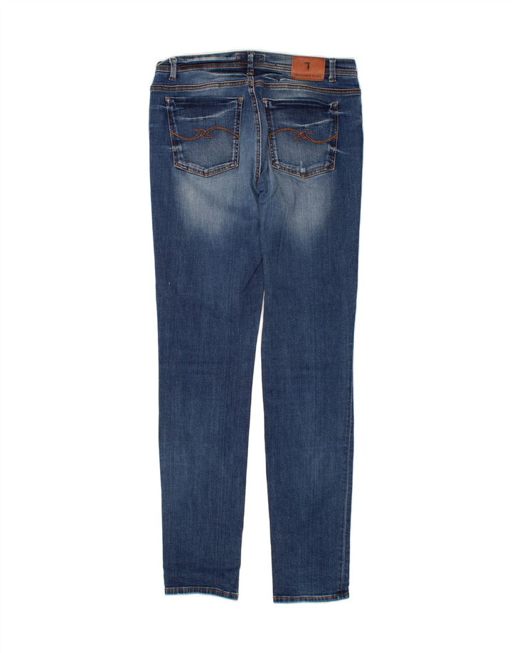TRUSSARDI Womens Slim Jeans IT 46 Large W32 L34 Blue Cotton Vintage Trussardi and Second-Hand Trussardi from Messina Hembry 