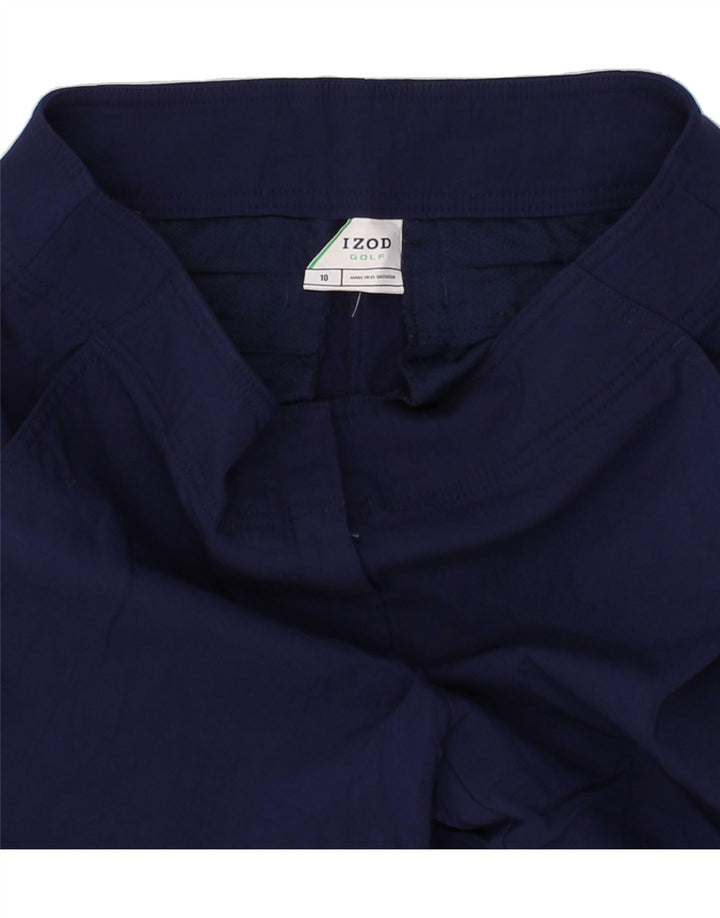 IZOD Womens Chino Shorts US 10 Large W32  Navy Blue Rayon Vintage Izod and Second-Hand Izod from Messina Hembry 