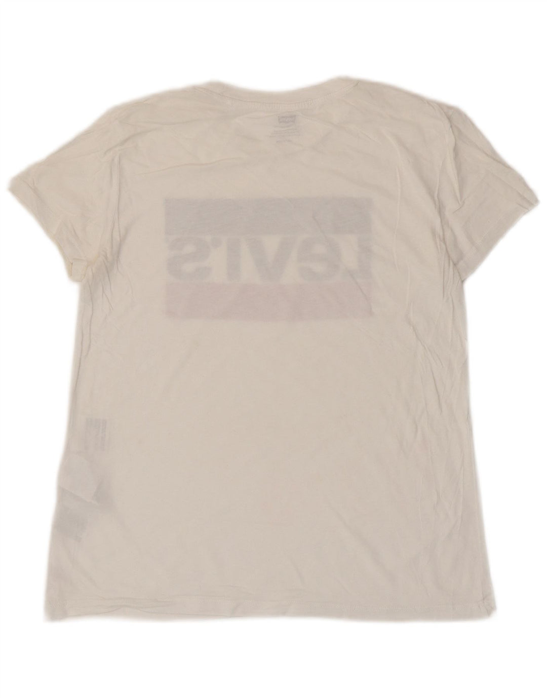 LEVI'S Damen-T-Shirt in Übergröße mit Grafik, UK 6 XS, weiße Baumwolle