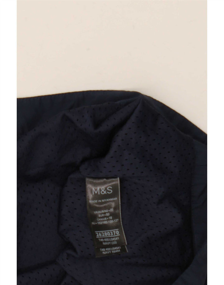 Marks & Spencer Damen-Parka mit Kapuze, UK 22 3XL, Marineblau, Polyester