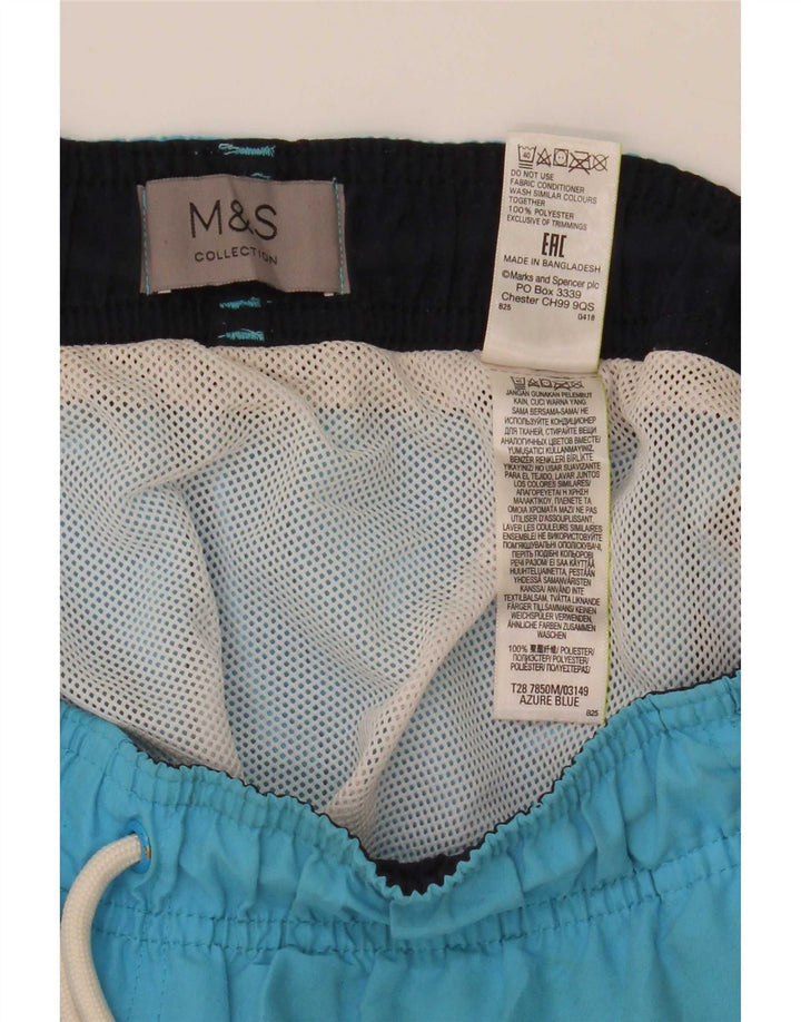 Marks & Spencer Herren-Badeshorts, groß, blau, Polyester