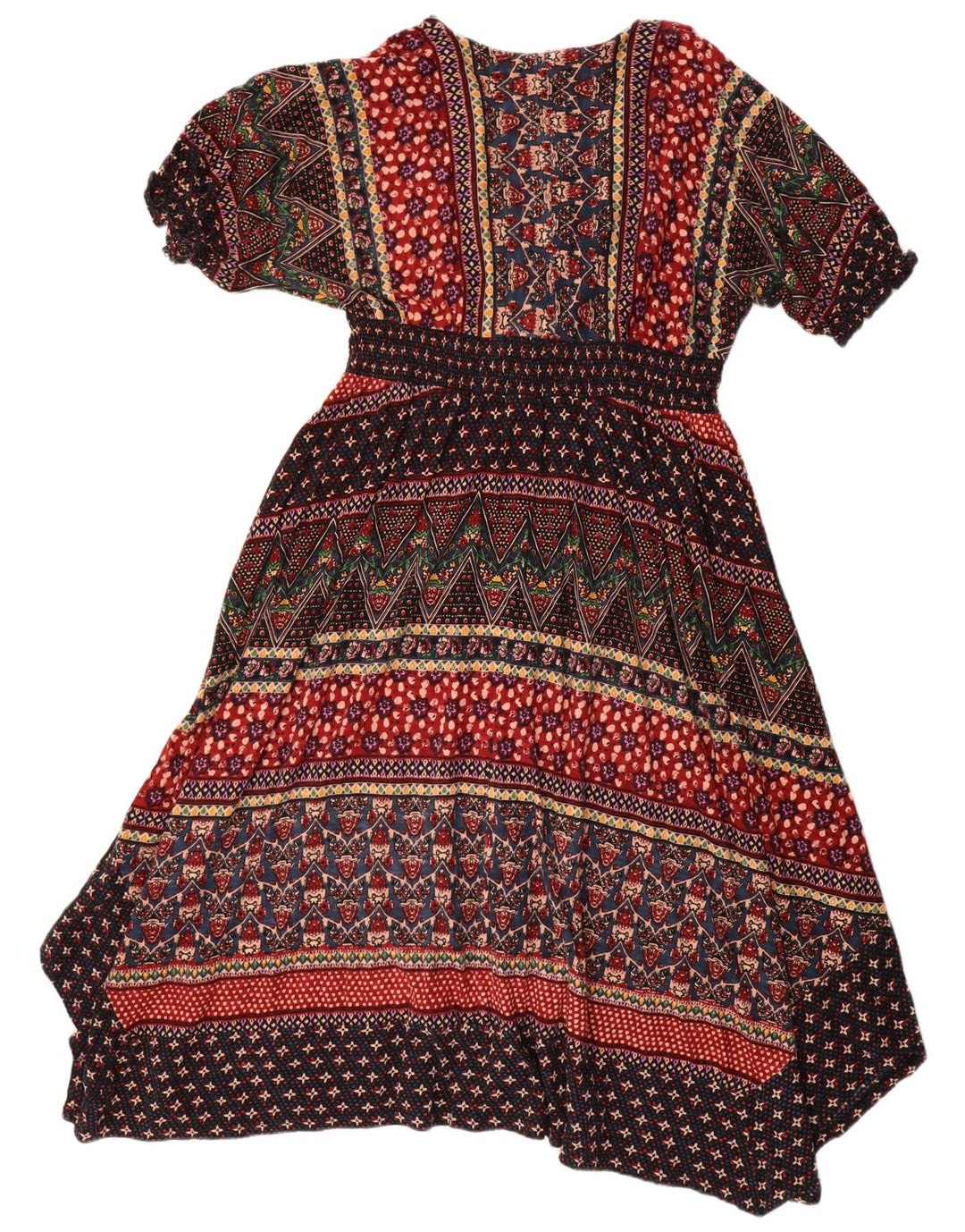 Asymmetrisches Kleid für Damen von Monsoon, Größe 46, Größe M, mehrfarbig, Blumenmuster, Baumwolle