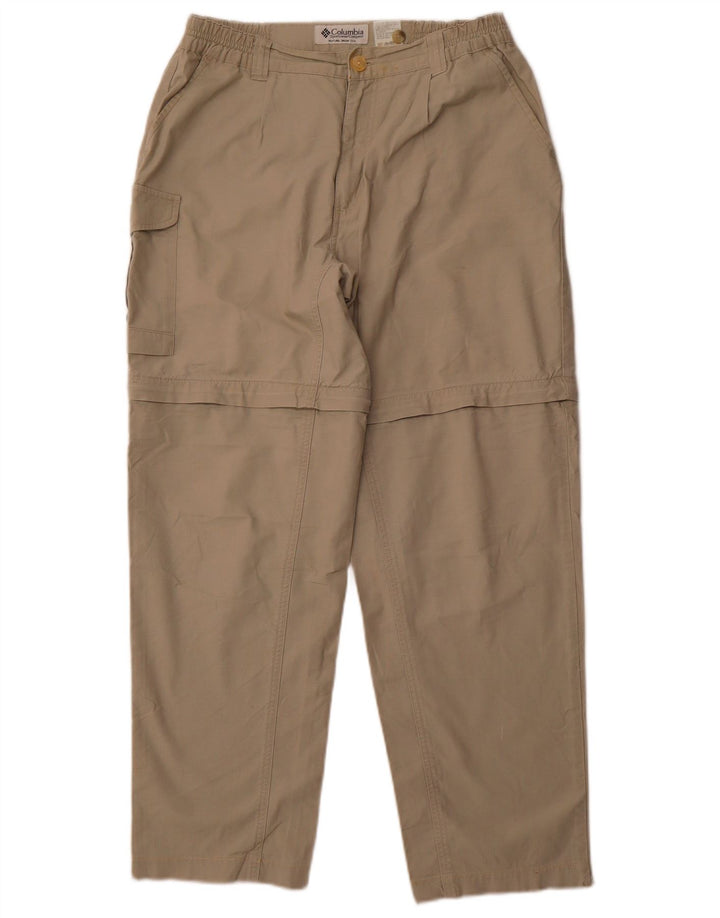 COLUMBIA Gerade Cargohose für Damen, mittelgroß, W30, L29, beige, Baumwolle