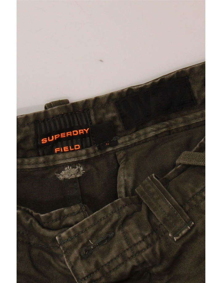 SUPERDRY Herren-Cargoshorts W32, mittlere Khaki-Baumwolle