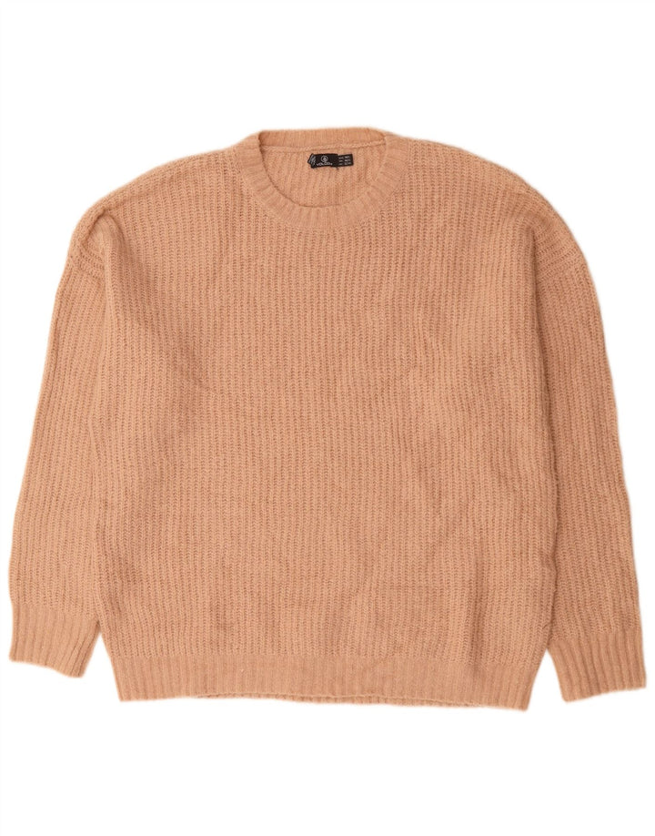 Volcom Damen-Pullover, übergroß, Rundhalsausschnitt, Gr. 12/14, Mittelrosa