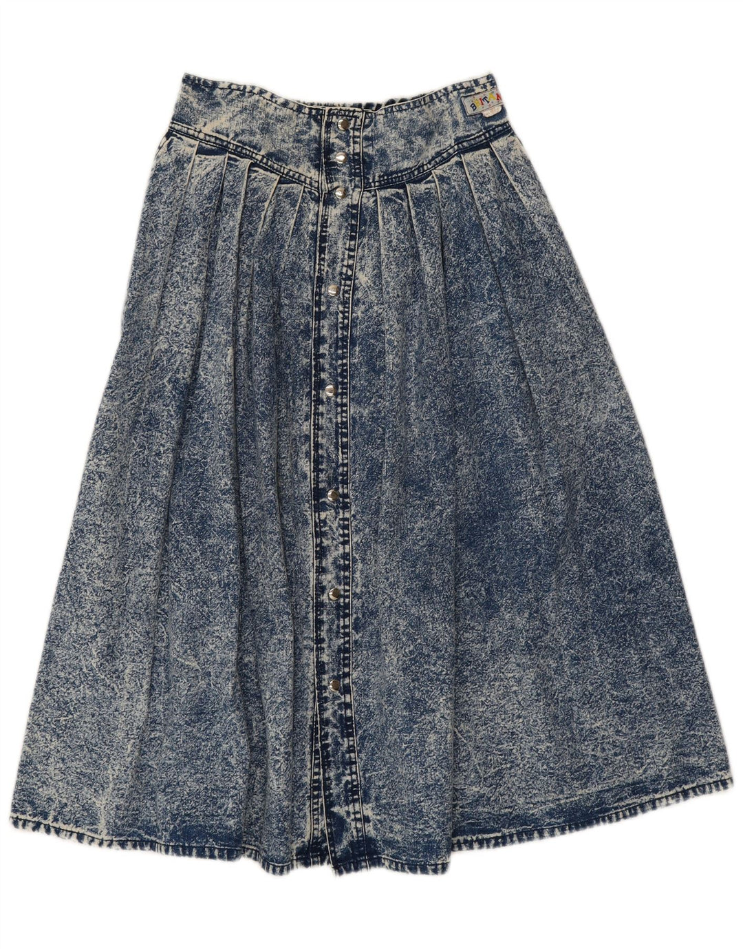 Vintage Damen Midi Jeansrock W28 Mittelblaue Baumwolle