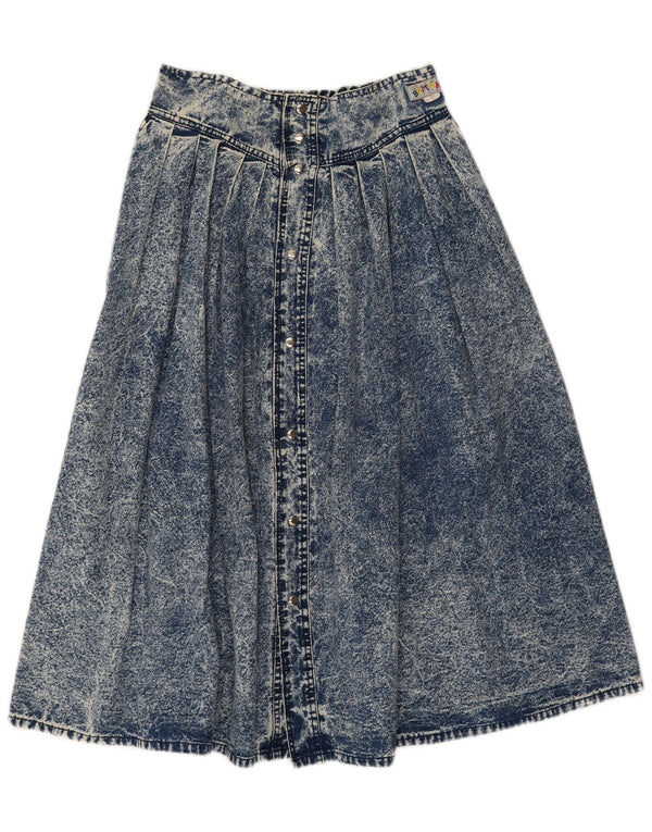 Vintage Damen Midi Jeansrock W28 Mittelblaue Baumwolle