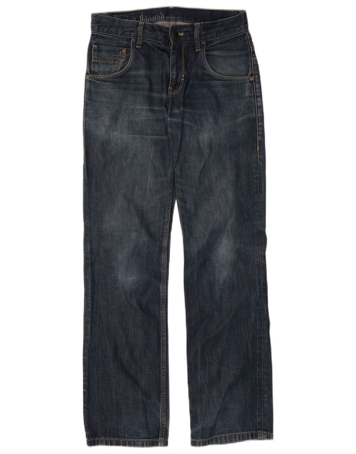Esprit Damen Straight Jeans W30 L32 Marineblau Baumwolle