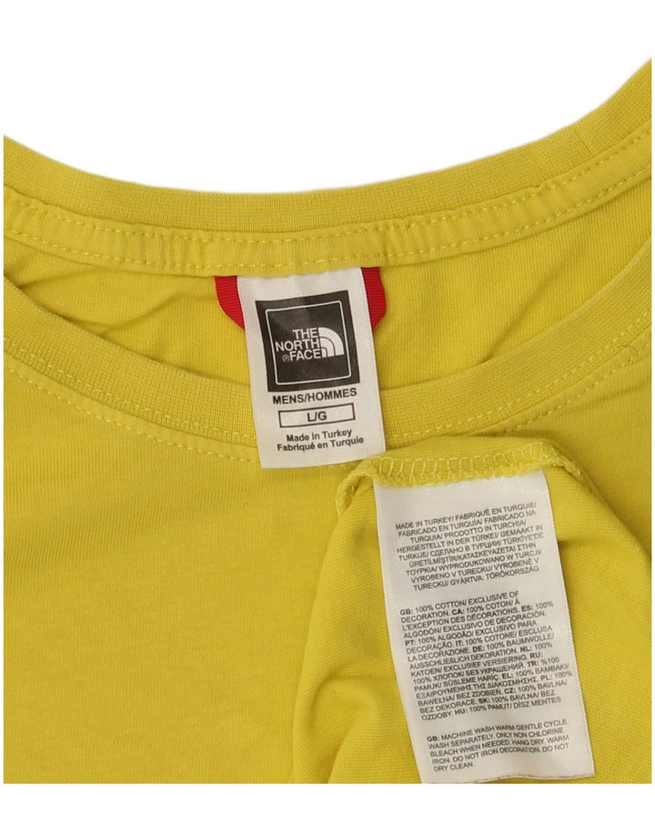 The North Face Herren T-Shirt Top Large Gelb Baumwolle
