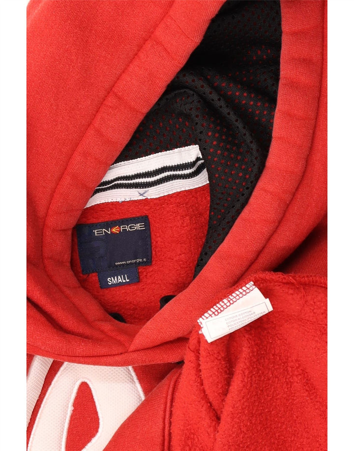 ENERGIE Herren-Kapuzenpullover mit Grafik, Größe S, Rot, Baumwolle