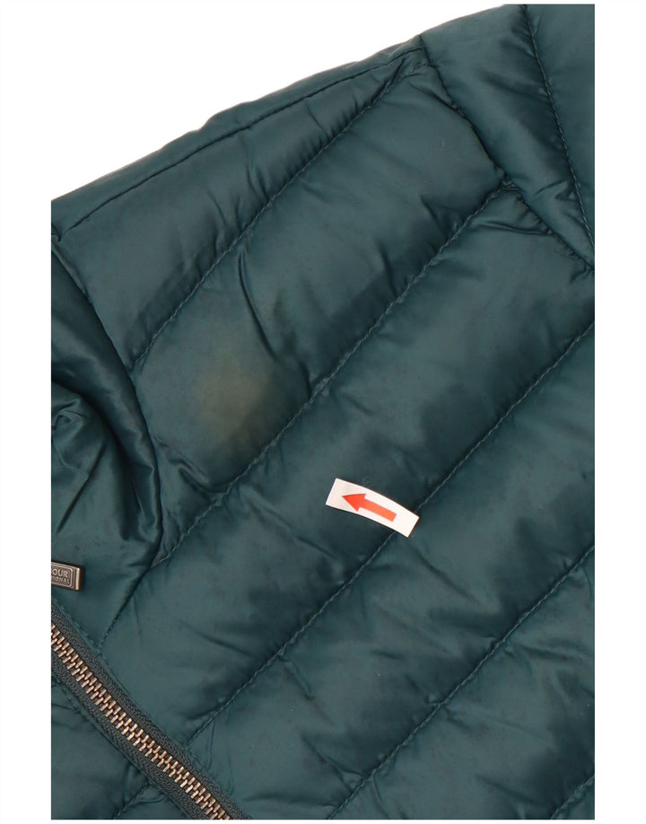 Barbour Herren Wattierte Jacke UK 38 Mittelgrünes Polyamid