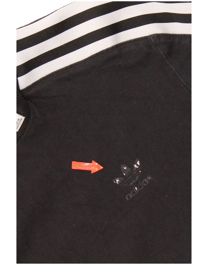 Adidas Damen T-Shirt Top UK 8 Small Schwarz