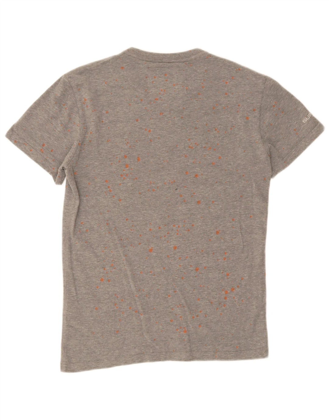 Superdry Herren-T-Shirt mit Grafik, Größe S, grau gepunktete Baumwolle