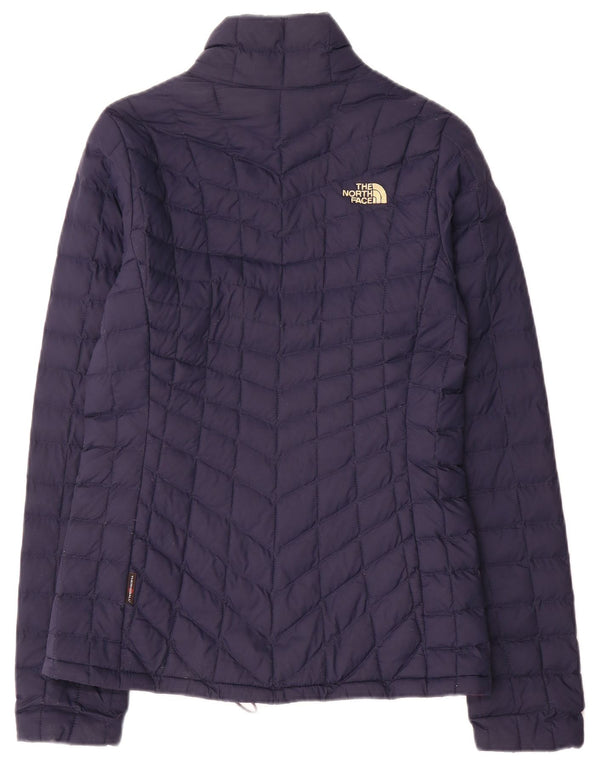The North Face Damen Wattierte Jacke UK 10 Small Marineblaues Nylon