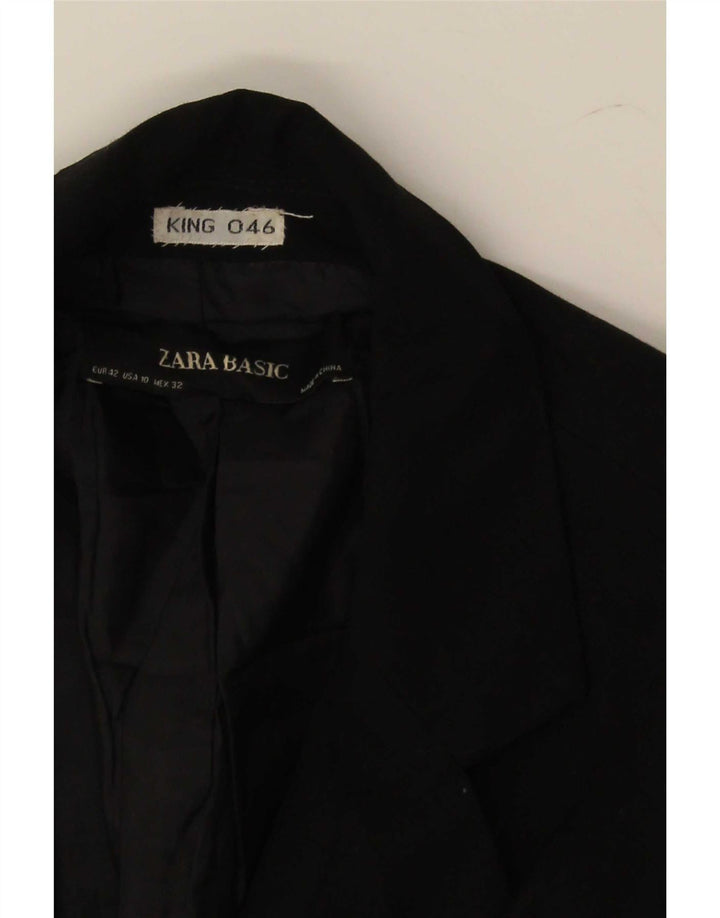 Zara Damen 1-Knopf-Blazerjacke EU 42 Large Schwarz