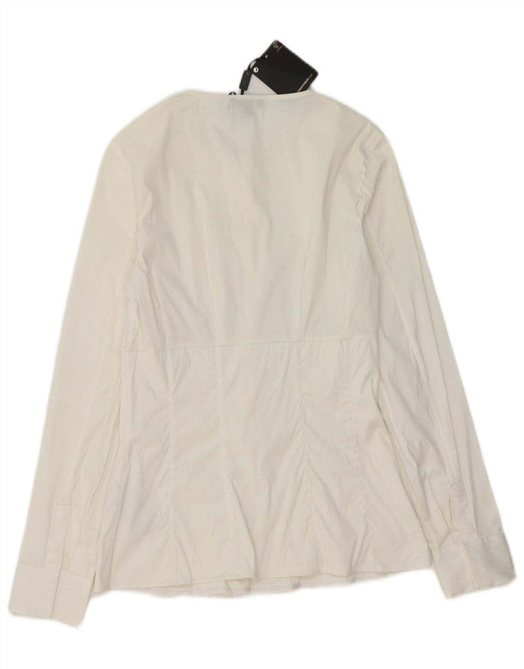 Massimo Dutti Damen Hemd EU 34 2XS Weiße Baumwolle