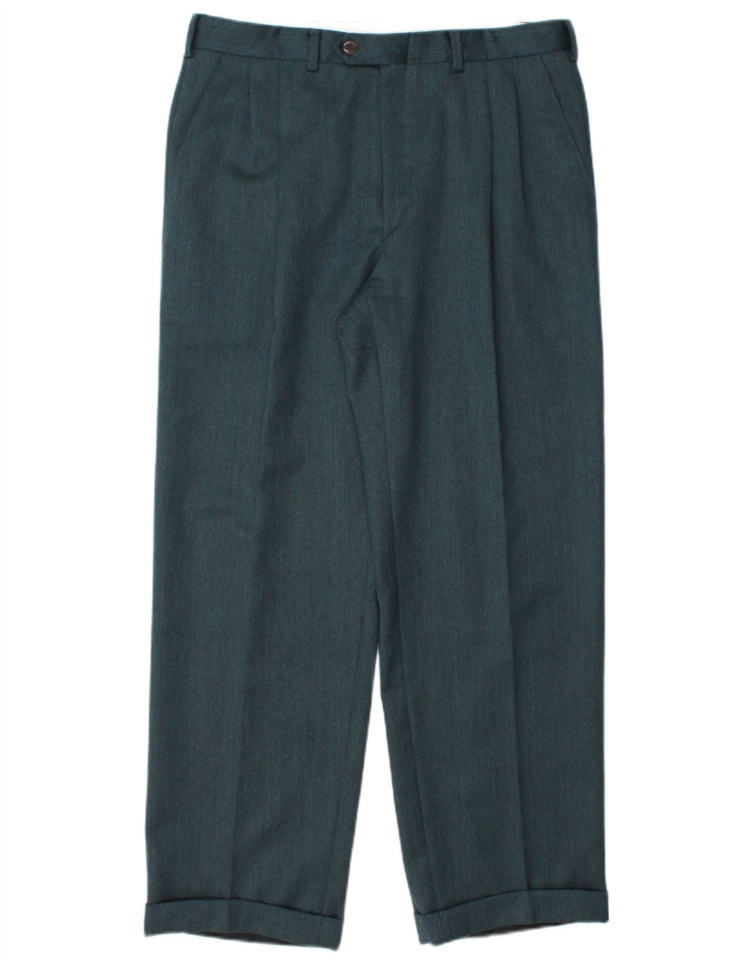 ANGELICO Zweireihiger 2-teiliger Herrenanzug, IT 50, Größe L, W34, L30, Grün