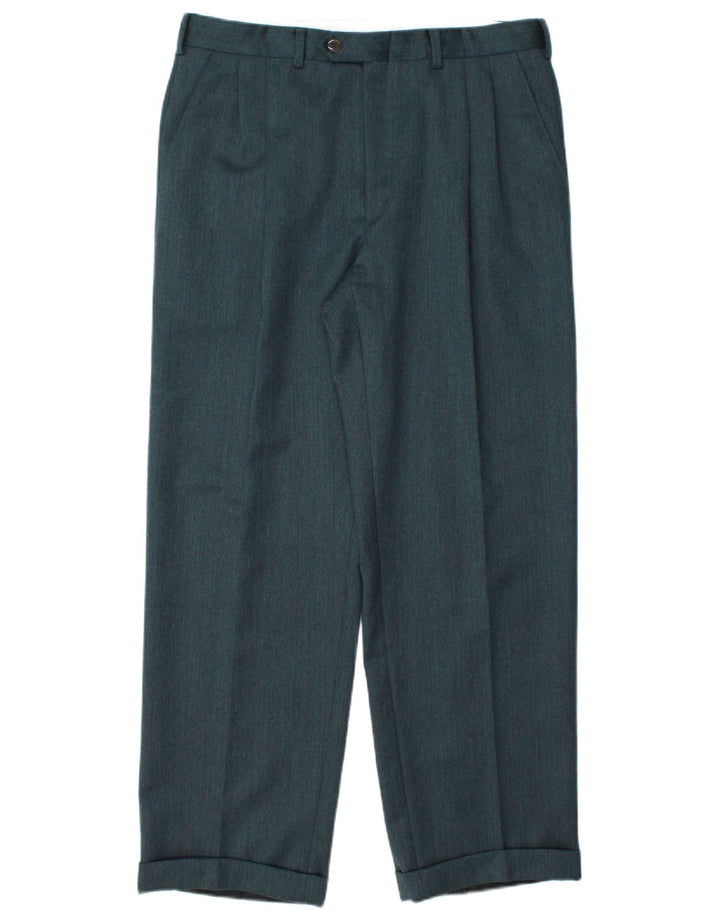 ANGELICO Zweireihiger 2-teiliger Herrenanzug, IT 50, Größe L, W34, L30, Grün