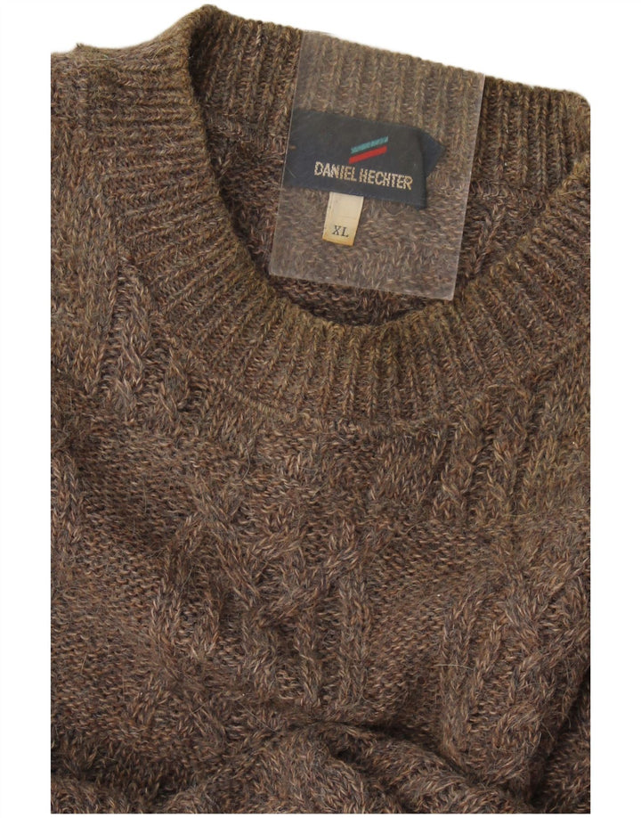 Daniel Hechter Herren-Pullover mit Rundhalsausschnitt, XL, Braun
