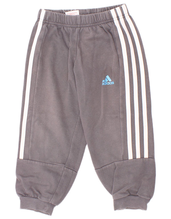 Adidas Jungen-Trainingshose, Jogginghose, 3–4 Jahre, graue Baumwolle