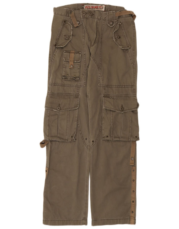 Alcott Herren gerade Cargohose IT 46 Small W32 L33 Grüne Baumwolle