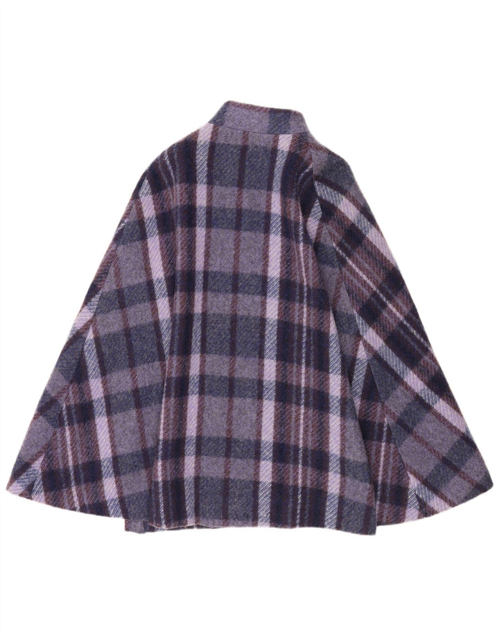 Jimmy Hourihan Boru Poncho-Mantel für Damen, Einheitsgröße, lila karierte Wolle