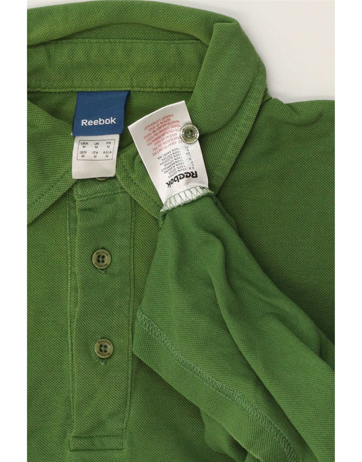 Reebok Herren-Poloshirt aus mittelgrüner Baumwolle