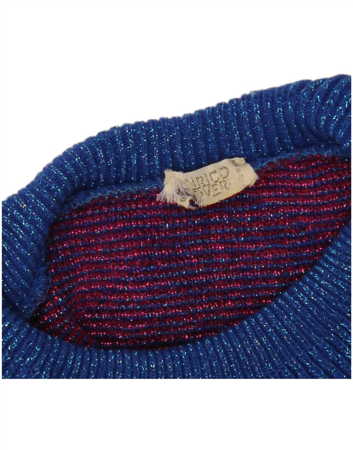 VINTAGE Rollkragenpullover für Damen, Gr. 10, klein, mehrfarbig