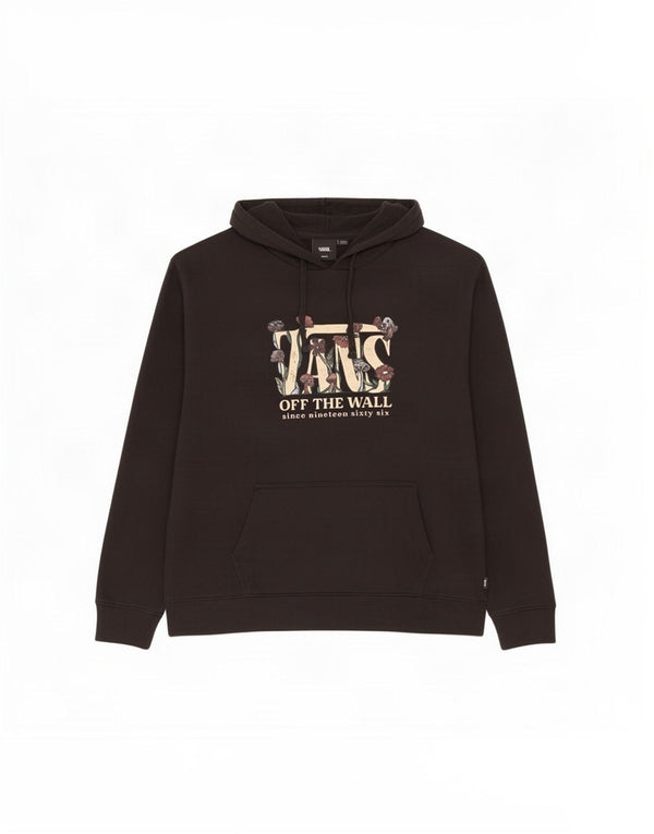 Vans Damen Graphic Hoodie Pullover UK 16 Large Schwarz Baumwolle