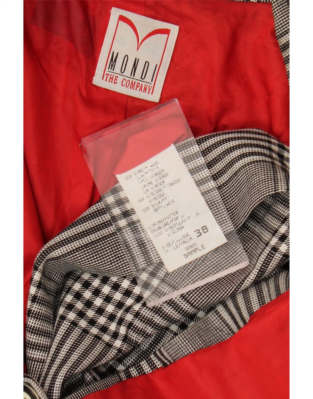 Mondi Zweireihiger Blazer für Damen, EU 38, Mittelgrau mit Hahnentrittmuster