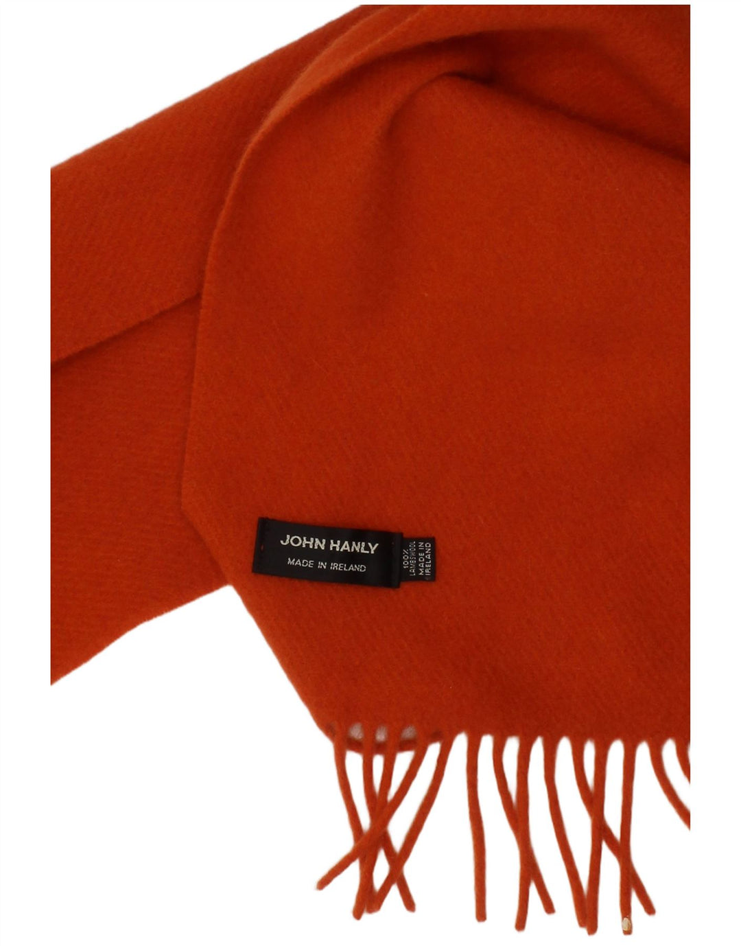 John Hanly Herren-Rechteckschal, Einheitsgröße, orangefarbene Lammwolle